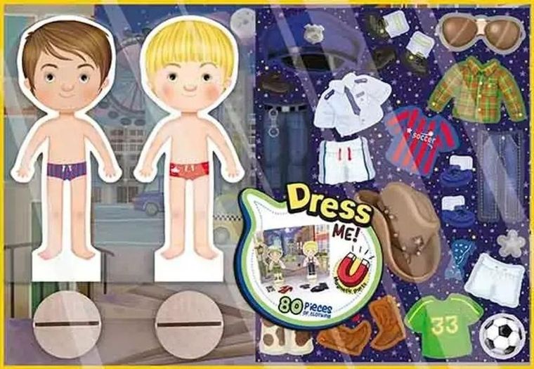 Jiri Models, Chłopcy, magnetyczne ubieranie, zestaw XL