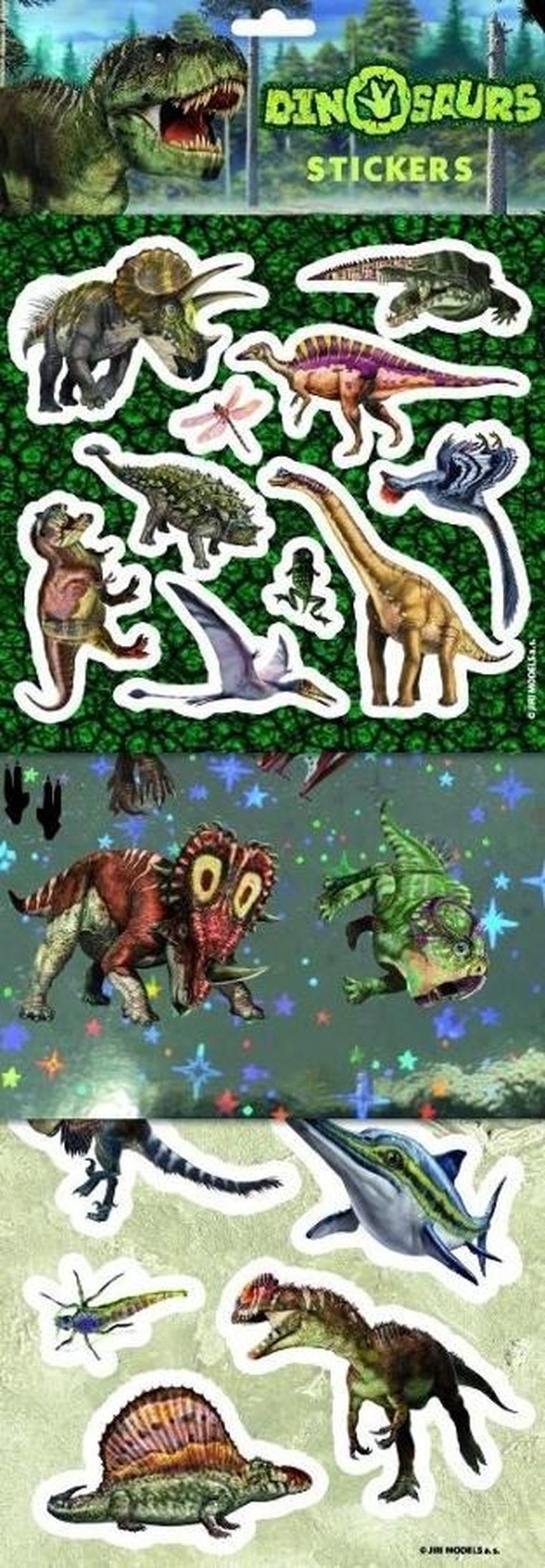 Jiri Models, naklejki, dinozaury