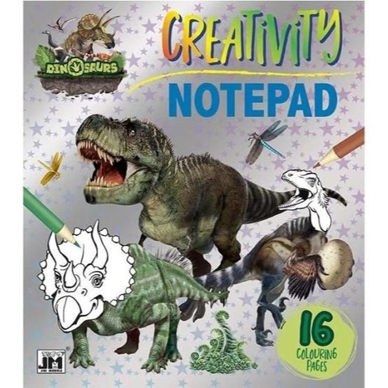 Jiri Models, notatnik kreatywny, Dinozaury, 16 kartek, 1 szt.