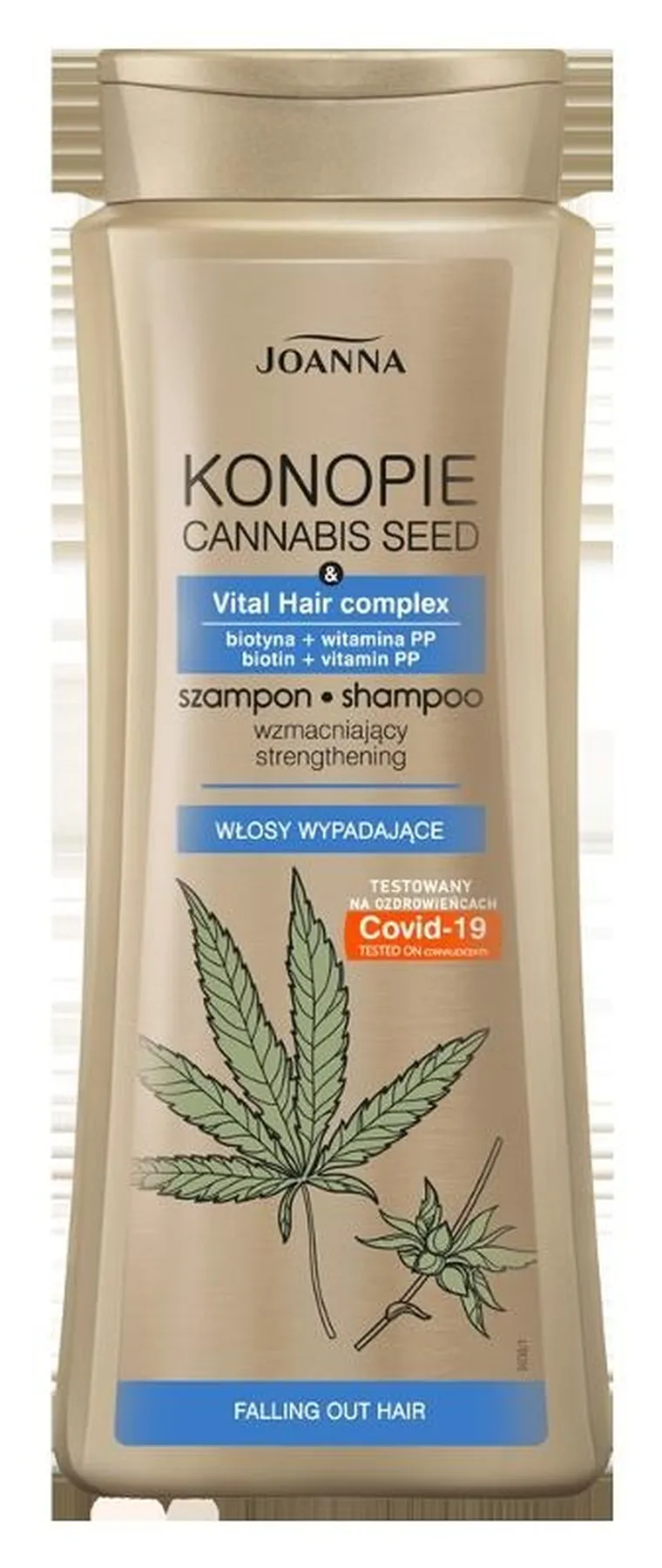 Joanna, Konopie, szampon wzmacniający do włosów wypadających, 400 ml