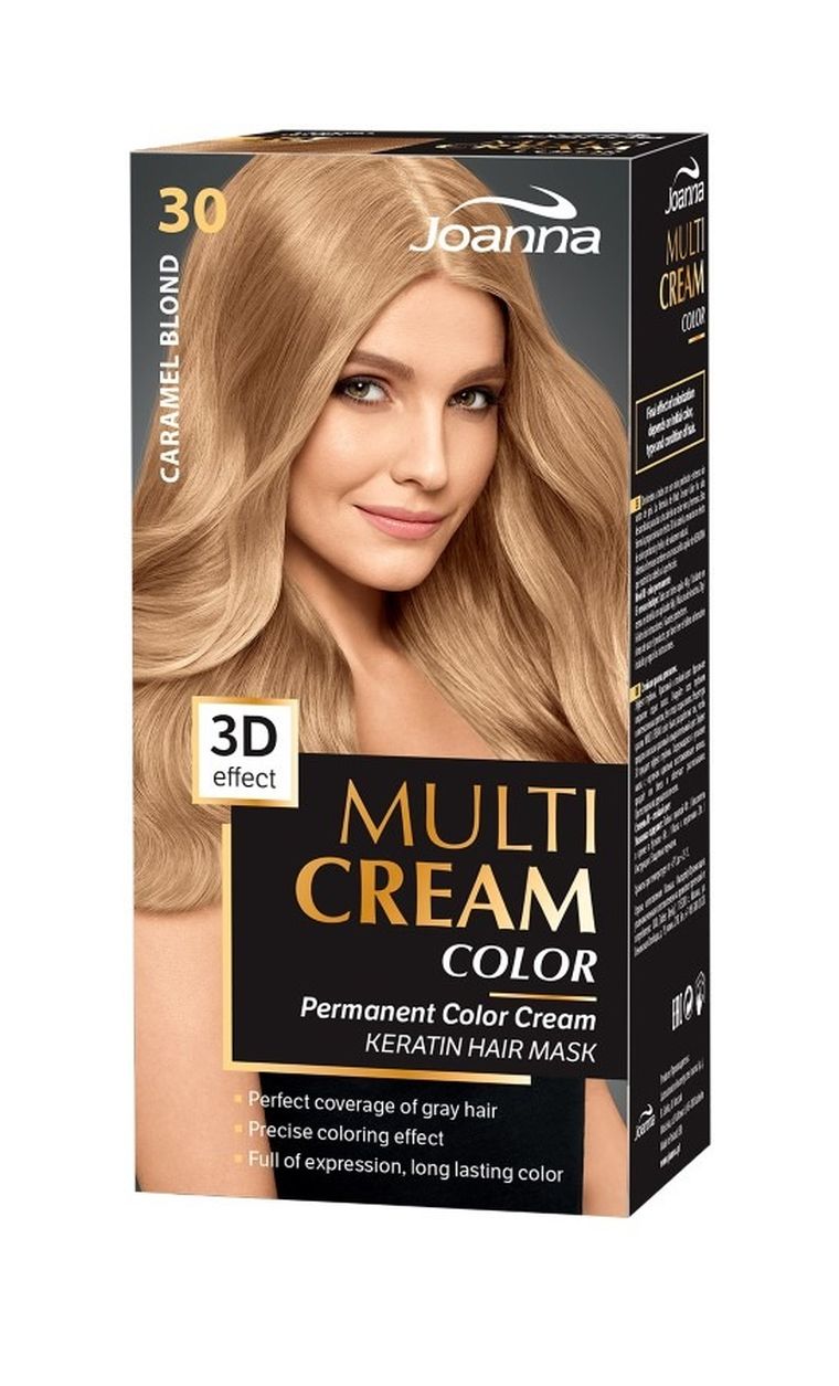 Joanna, Multi Cream Color, farba do włosów, karmelowy blond nr 30