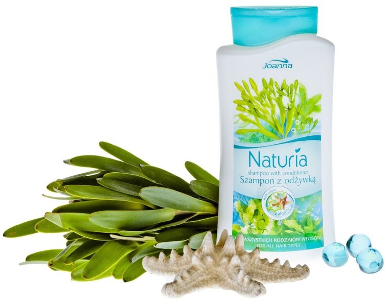 Joanna, Naturia, Algi morskie, szampon do włosów 2w1, 500 ml