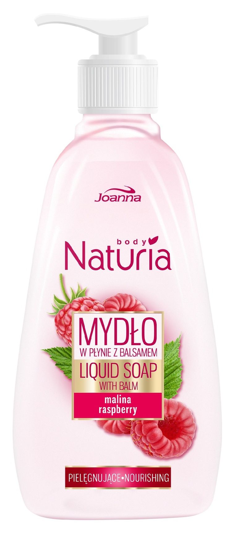 Joanna, Naturia, Body mydło w płynie z balsamem, Malina, 500 ml