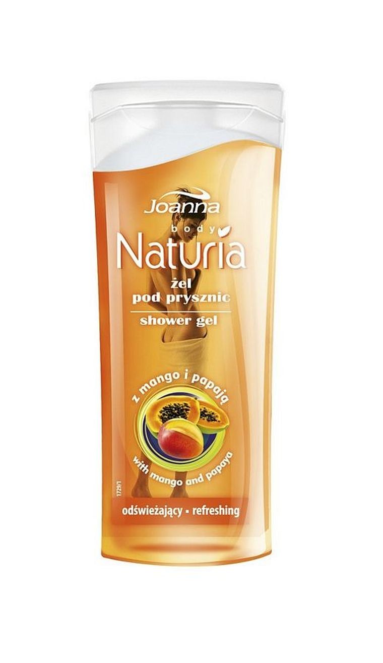 Joanna, Naturia Body, żel pod prysznic, mango & papaja, 100 ml