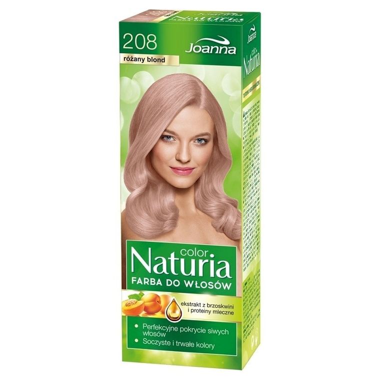 Joanna, Naturia Color, farba do włosów, 208 Różany Blond