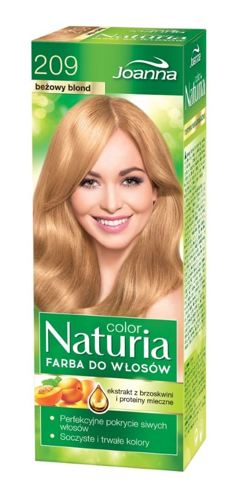 Joanna, Naturia Color, farba do włosów, nr 209, beżowy blond