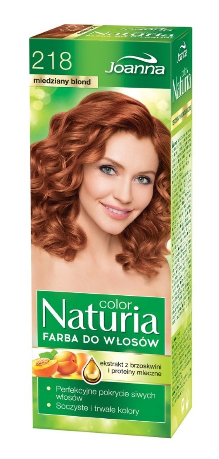 Joanna, Naturia Color, farba do włosów, nr 218, miedziany blond