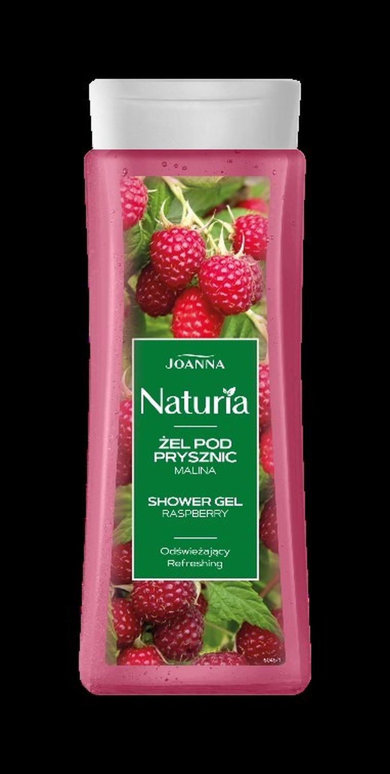 Joanna, Naturia, odświeżający żel pod prysznic, malina, 300 ml