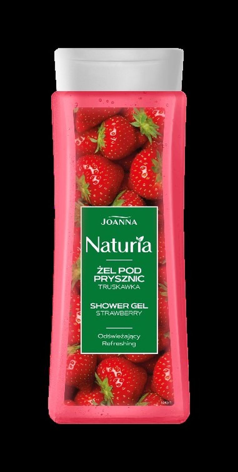 Joanna, Naturia, odświeżający żel pod prysznic, truskawka, 300 ml