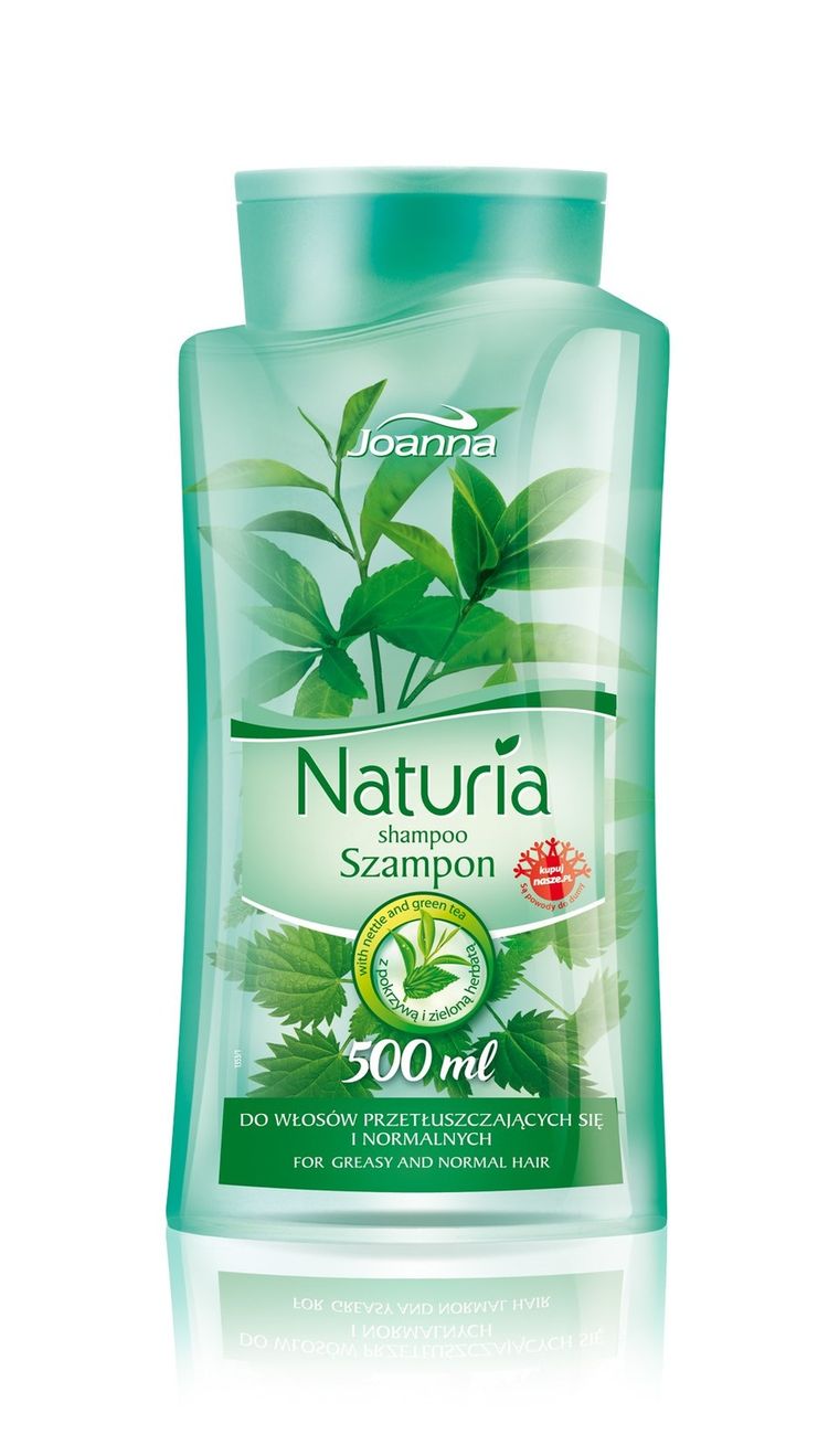 Joanna, Naturia, Pokrzywa i zielona herbata, szampon do włosów, 500 ml