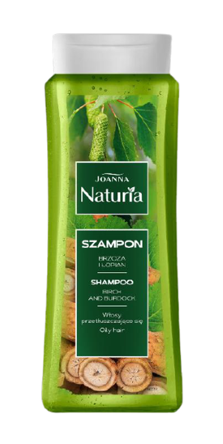 Joanna, Naturia, szampon do włosów, brzoza i łopian, 500 ml