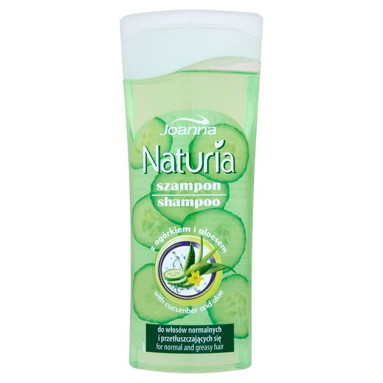 Joanna, Naturia, szampon do włosów normalnych i przetłuszczających się Ogórek i Aloes, 200 ml