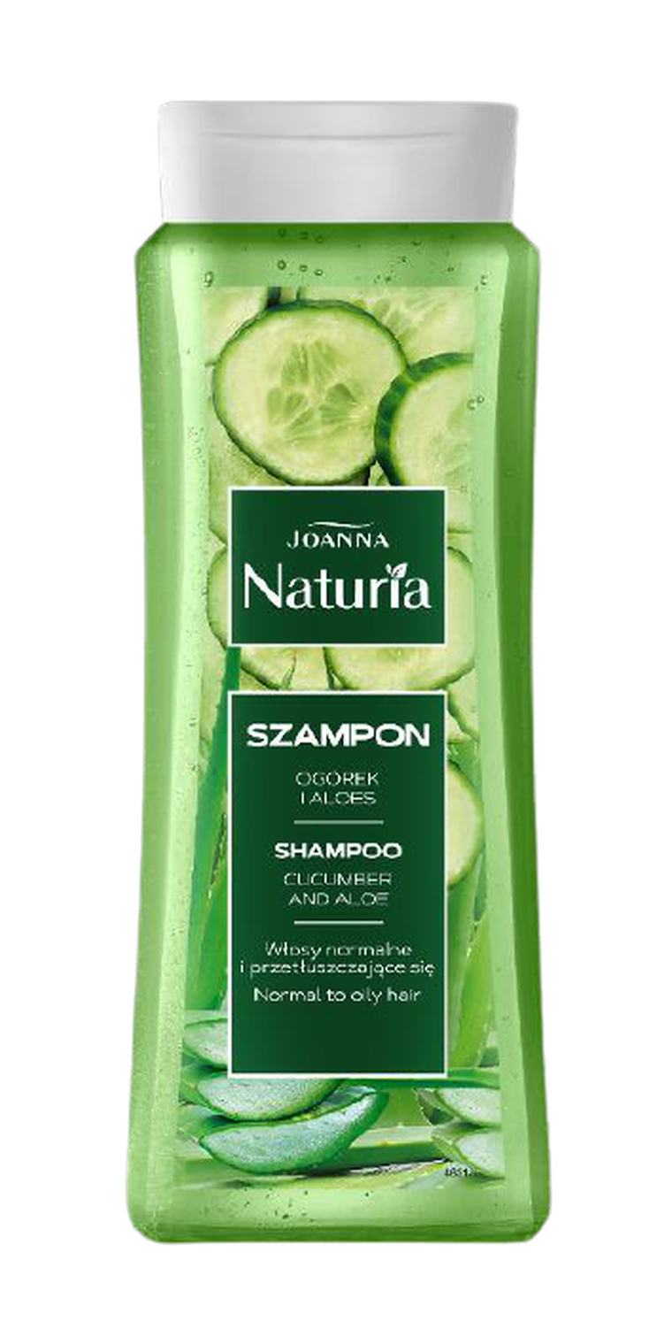Joanna, Naturia, szampon do włosów, ogórek i aloes, 500 ml