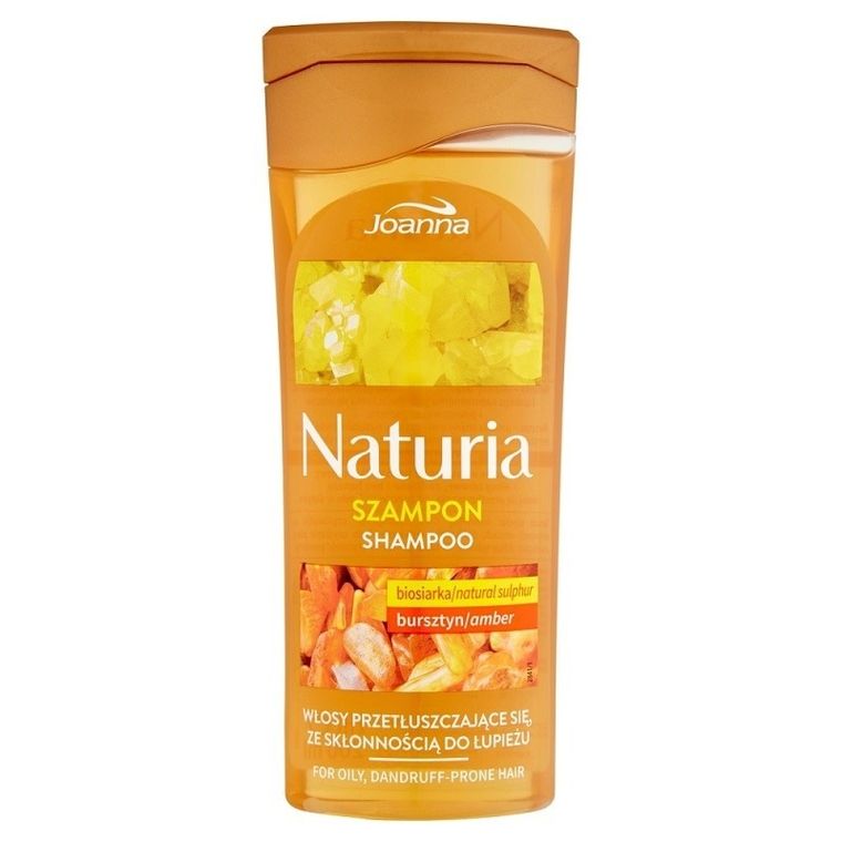 Joanna, Naturia, szampon do włosów przetłuszczających się, Bursztyn i Biosiarka, 200 ml