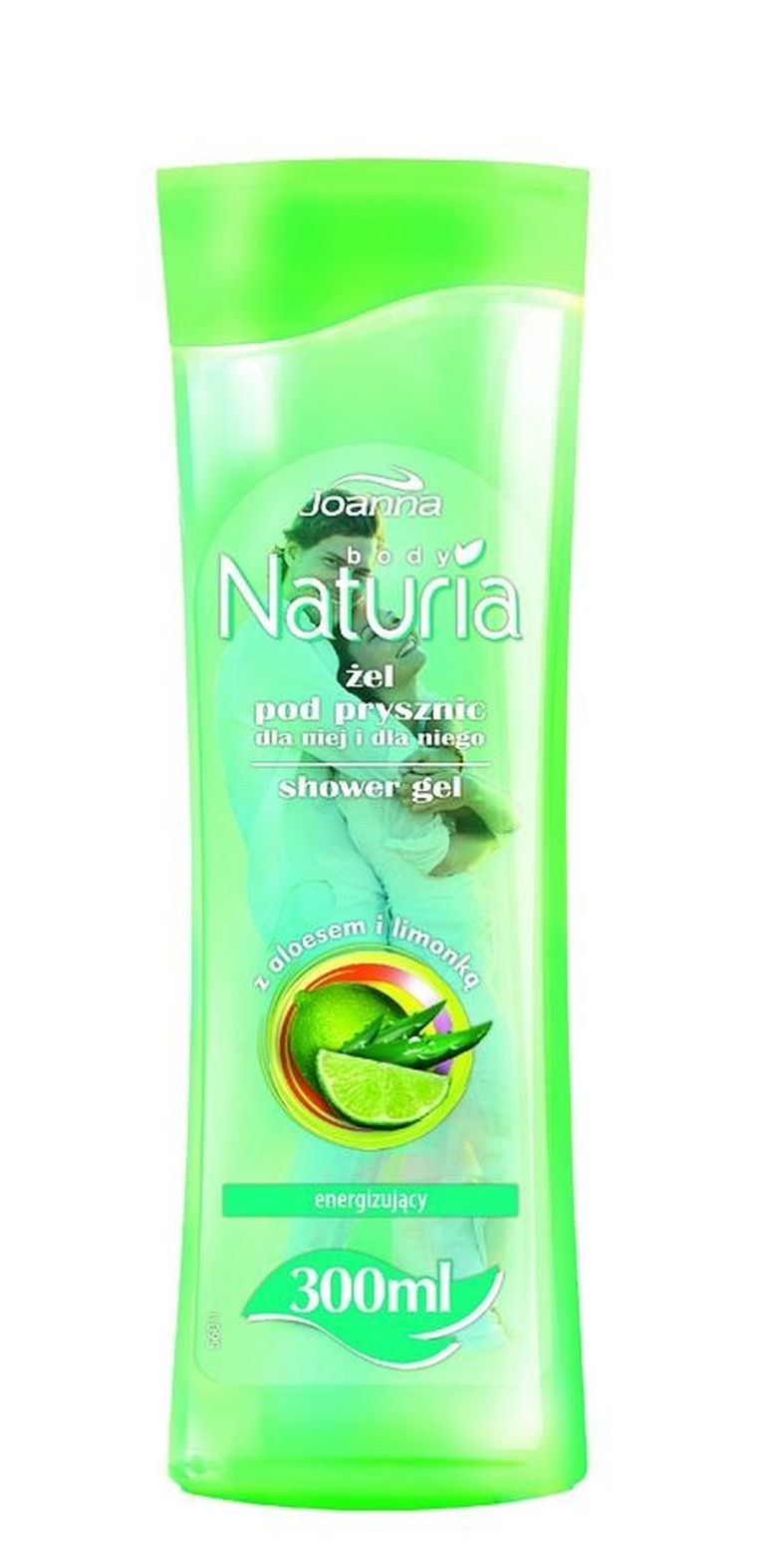 Joanna, Naturia, żel pod prysznic, aloes i limonka, 300 ml