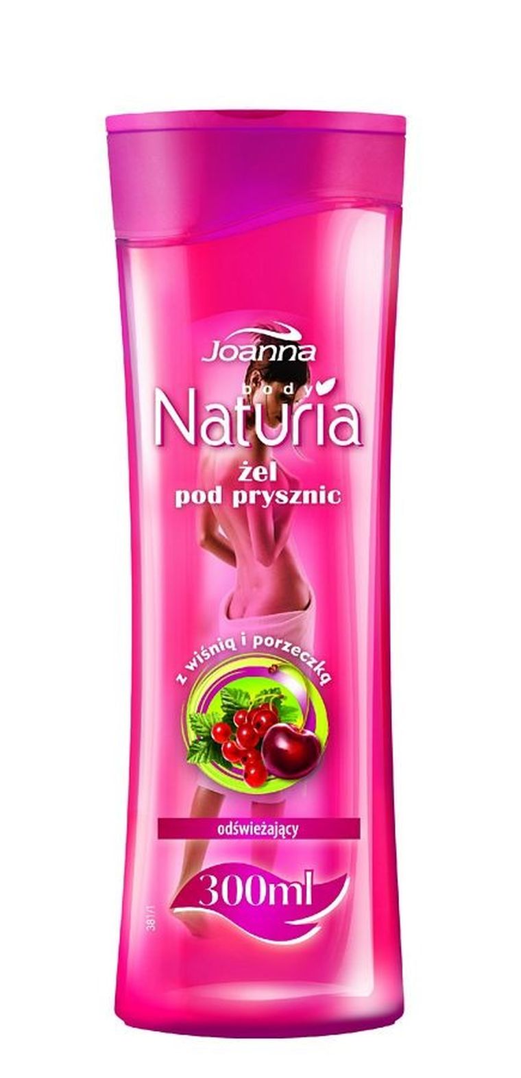 Joanna, Naturia, żel pod prysznic, wiśnia i czerwona porzeczka, 300 ml