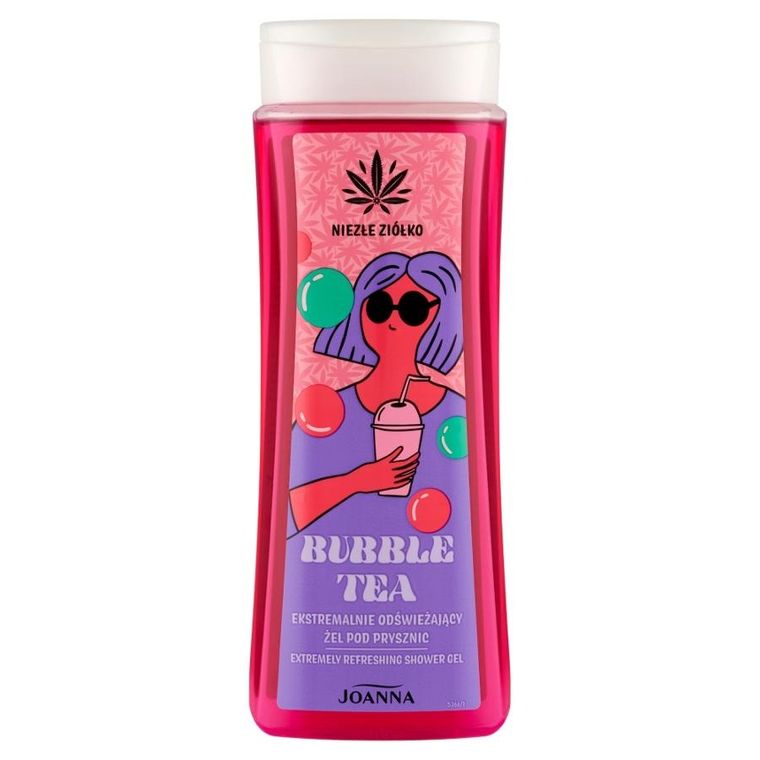 Joanna, Niezłe Ziółko, ekstremalnie odświeżający żel pod prysznic, Bubble Tea, 300 ml