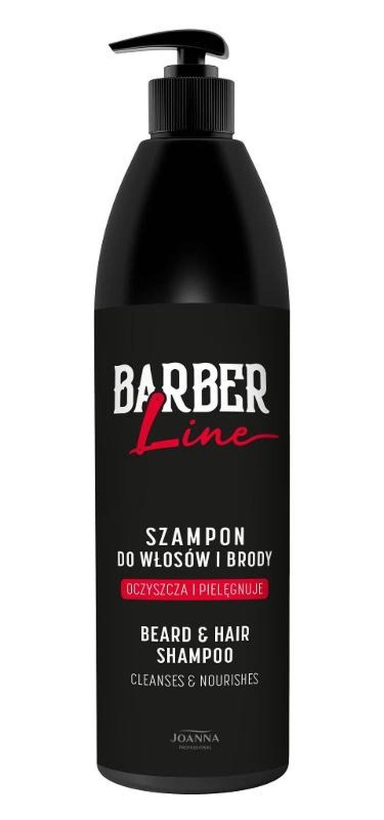 Joanna Professional, Barber Line, szampon do włosów i brody, 1000 ml