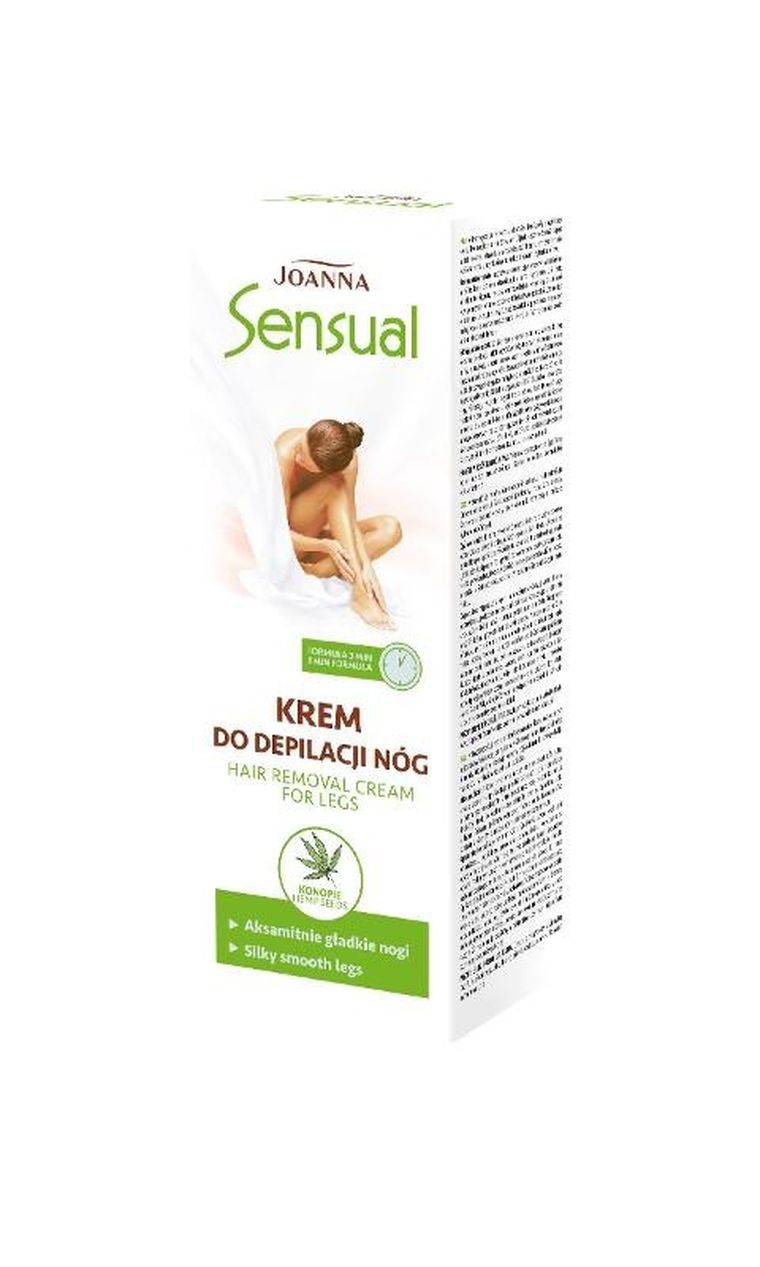 Joanna, Sensual, krem do depilacji nóg, konopie, 100 g