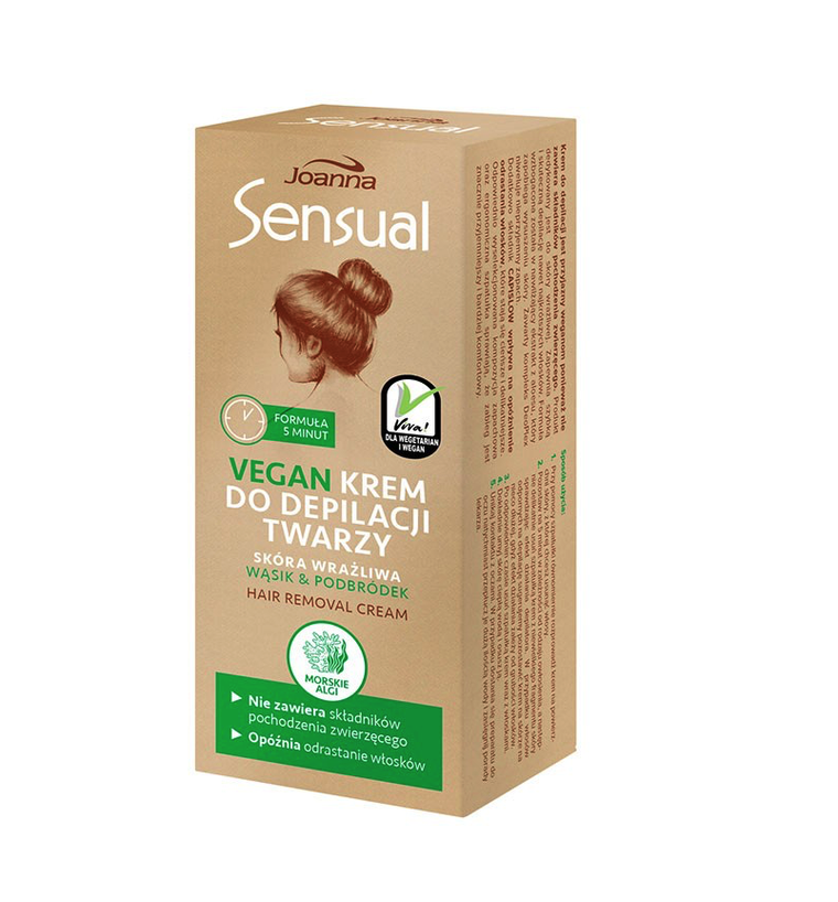 Joanna, Sensual, krem do depilacji twarzy Vegan, 20g