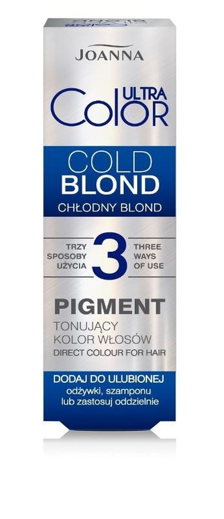 Joanna ultra color pigment tonujący kolor włosów - cold blond (chłodny blond), 100 ml