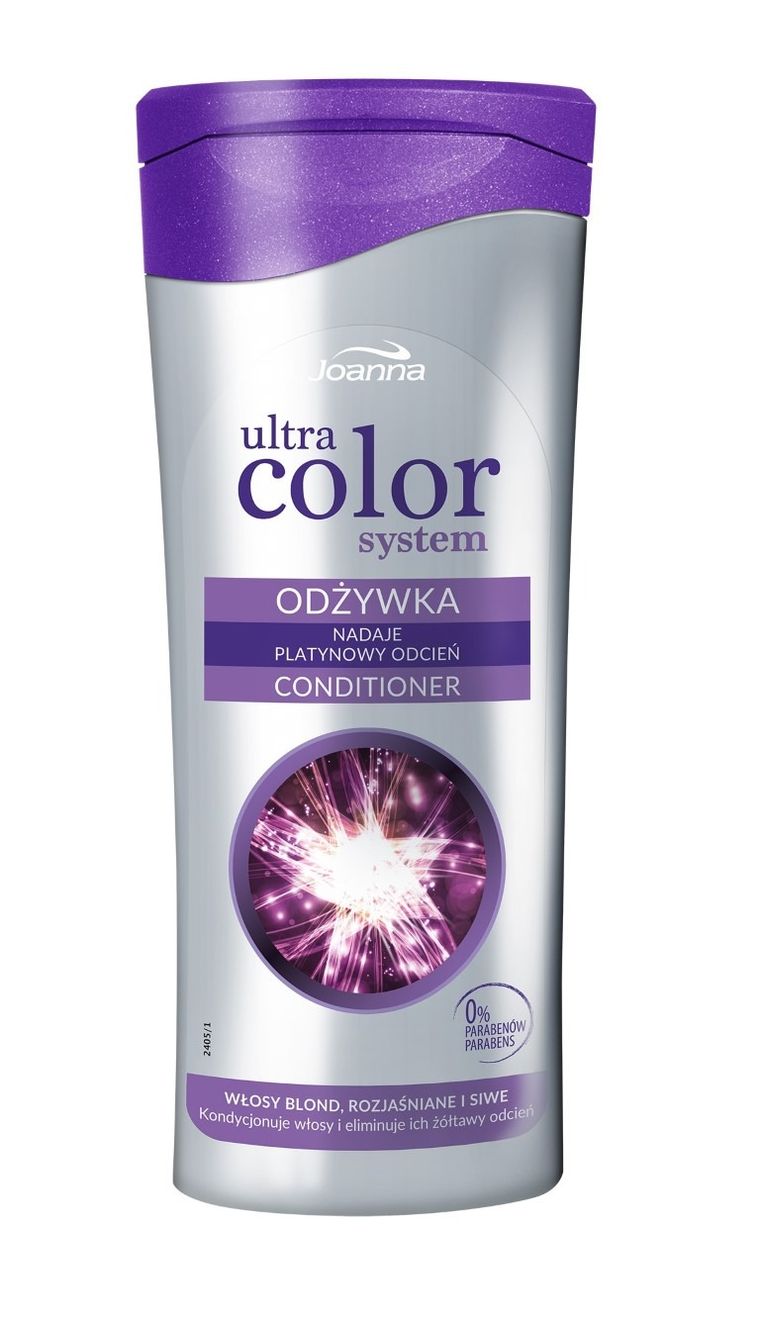 Joanna, Ultra Color System, odżywka do włosów blond, rozjaśnianych i siwych, 200 ml