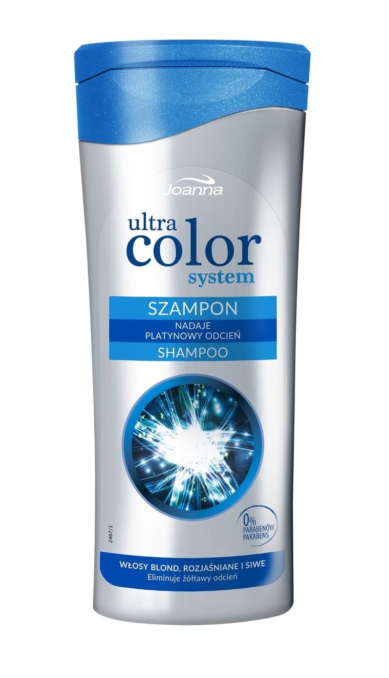 Joanna, Ultra Color System, szampon do włosów blond, rozjaśnionych i siwych, 200 ml
