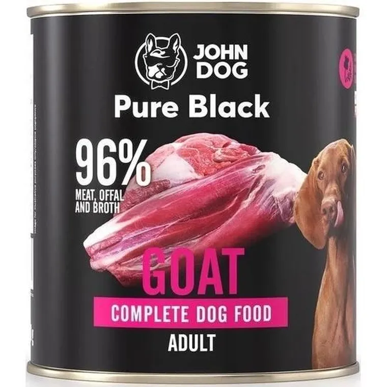 John Dog, Pure Black, karma dla psa, kozina, 800g