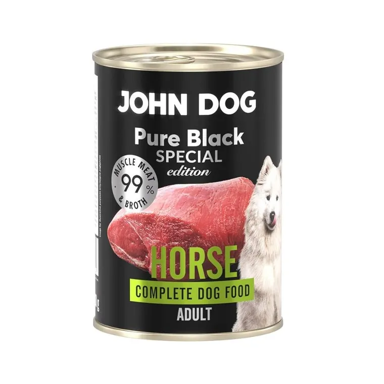 John Dog, Pure Black Special Edition, karma dla psa, konina, 400g