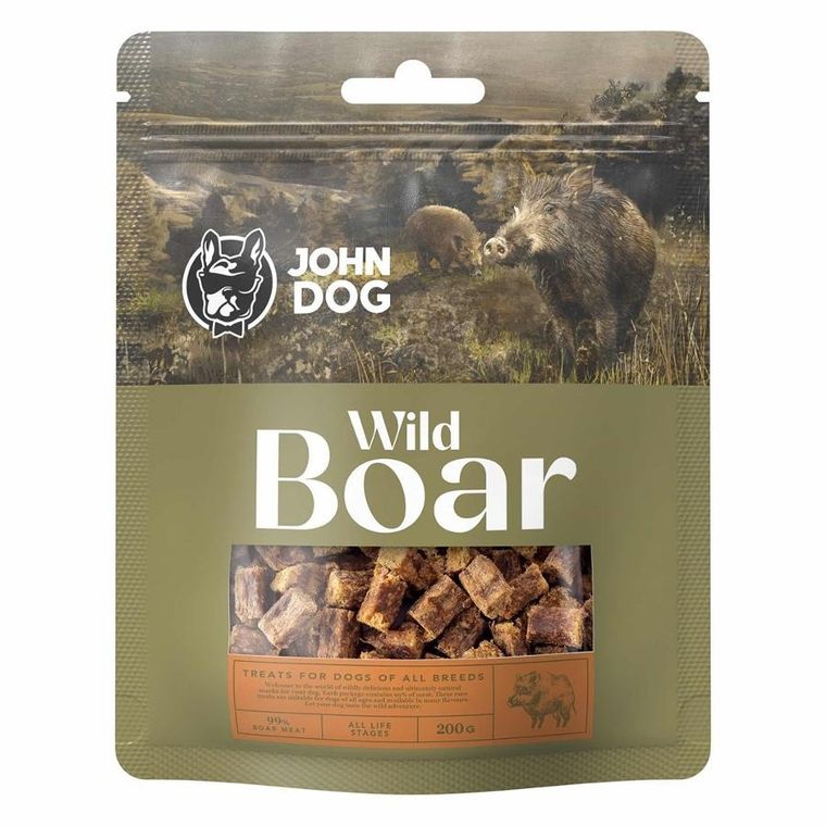 John Dog, Wild BOAR, dzik, przysmak dla psa, 200g