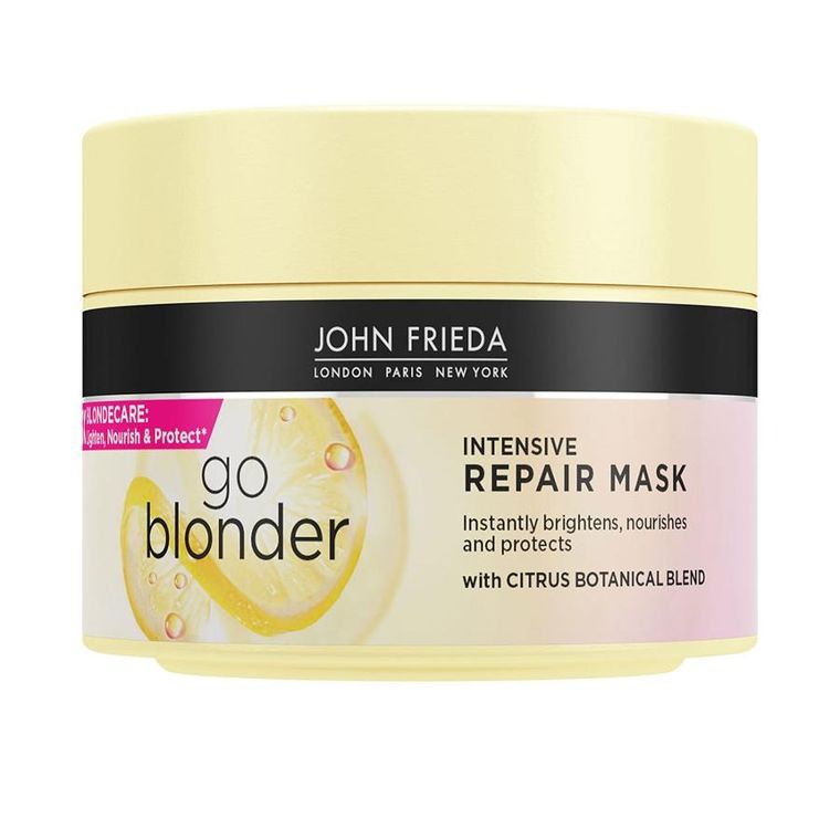 John Frieda, Go Blonder Intensive Repair Mask, intensywnie regenerująca maska do włosów blond, 250 ml