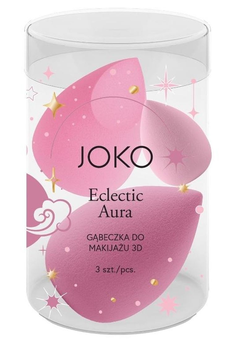Joko, gąbeczka do makijażu 3D, Eclectic Aura, 3 szt.
