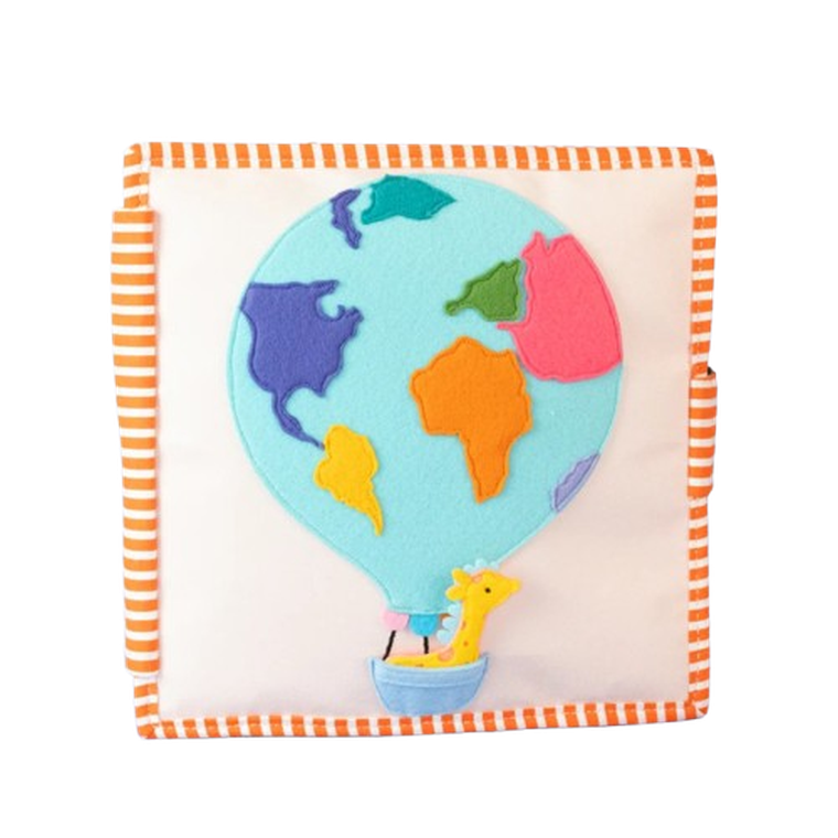 Jolly Designs. Dookoła Świata. Książeczka sensoryczno-manipulacyjna