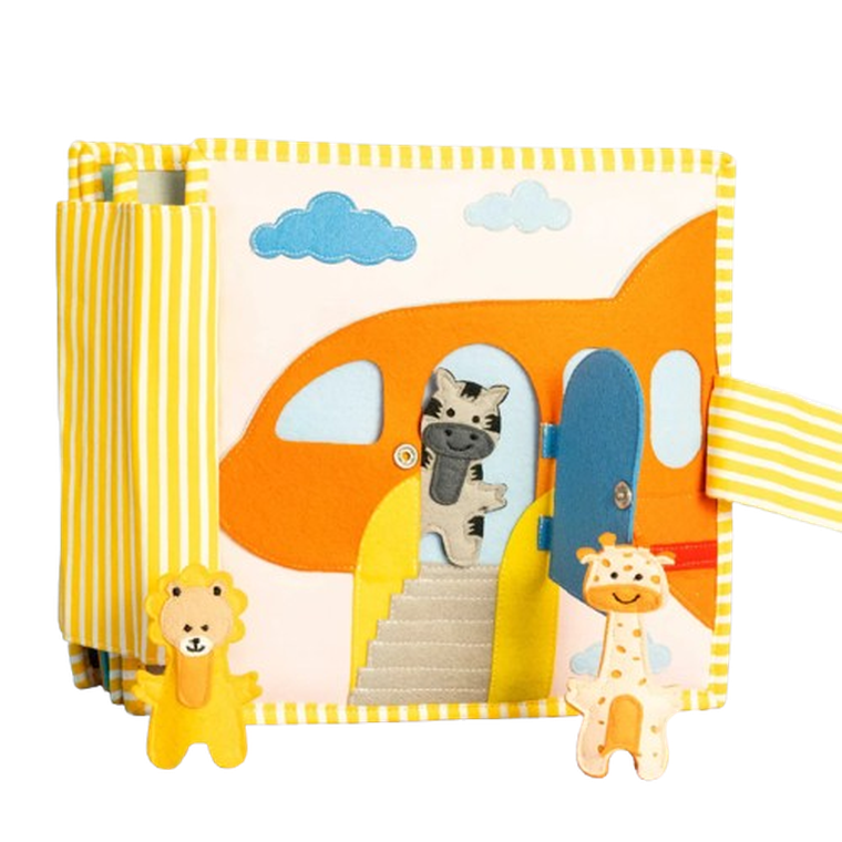 Jolly Designs. Podróżnik. Książeczka sensoryczno-manipulacyjna