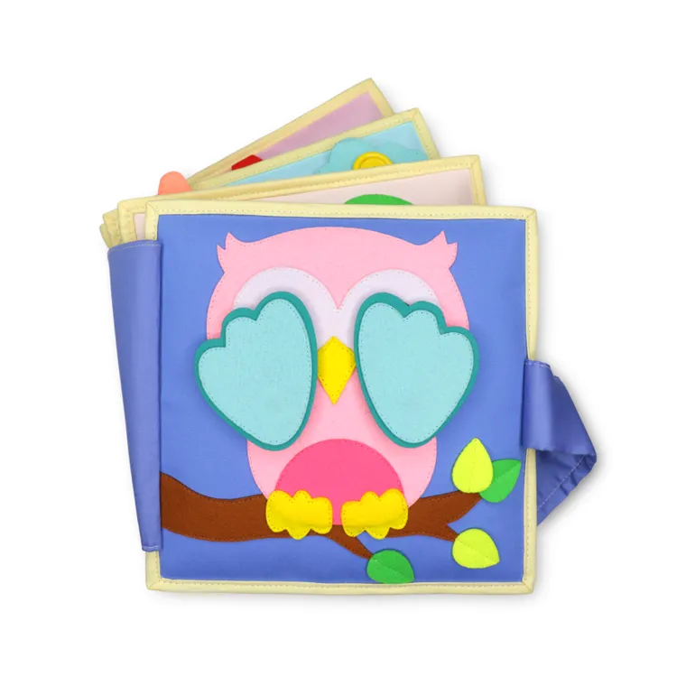 Jolly Designs. Sowa. Książeczka sensoryczno-manipulacyjna