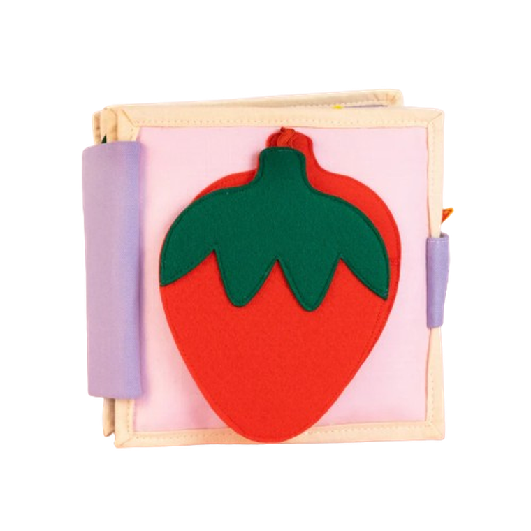 Jolly Designs. Truskawka. Książeczka sensoryczno-manipulacyjna