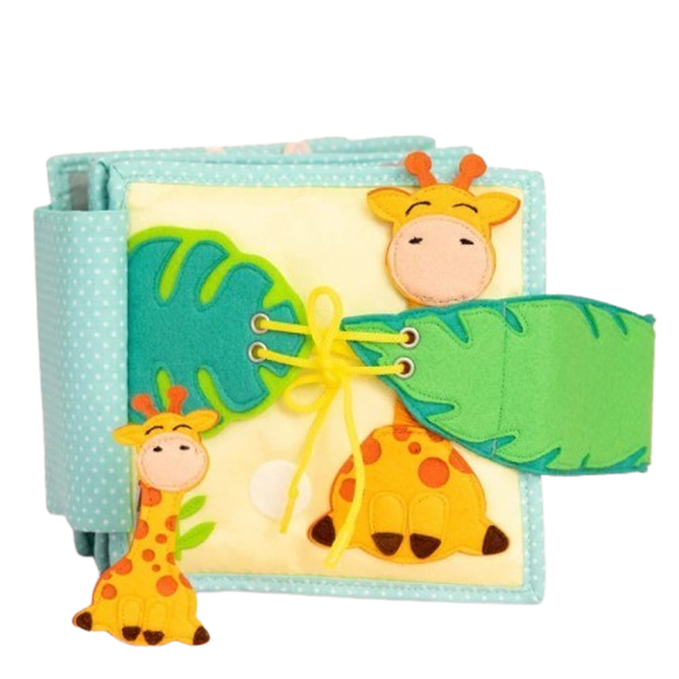 Jolly Designs. Wesoła Dżungla. Książeczka sensoryczno-manipulacyjna