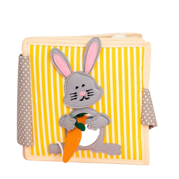 Jolly Designs. Zabawny Królik. Książeczka sensoryczno-manipulacyjna