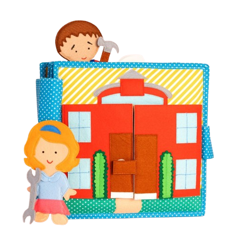 Jolly Designs. Zawody. Książeczka sensoryczno-manipulacyjna