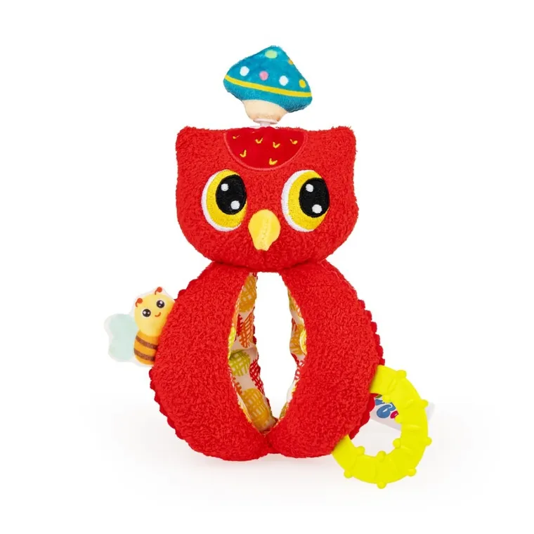 JollyBaby, Zakręcona Sowa, maskotka z grzechotką i gryzakiem