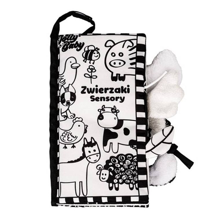 JollyBaby, Zwierzaki, Sensory, książeczka kontrastowa