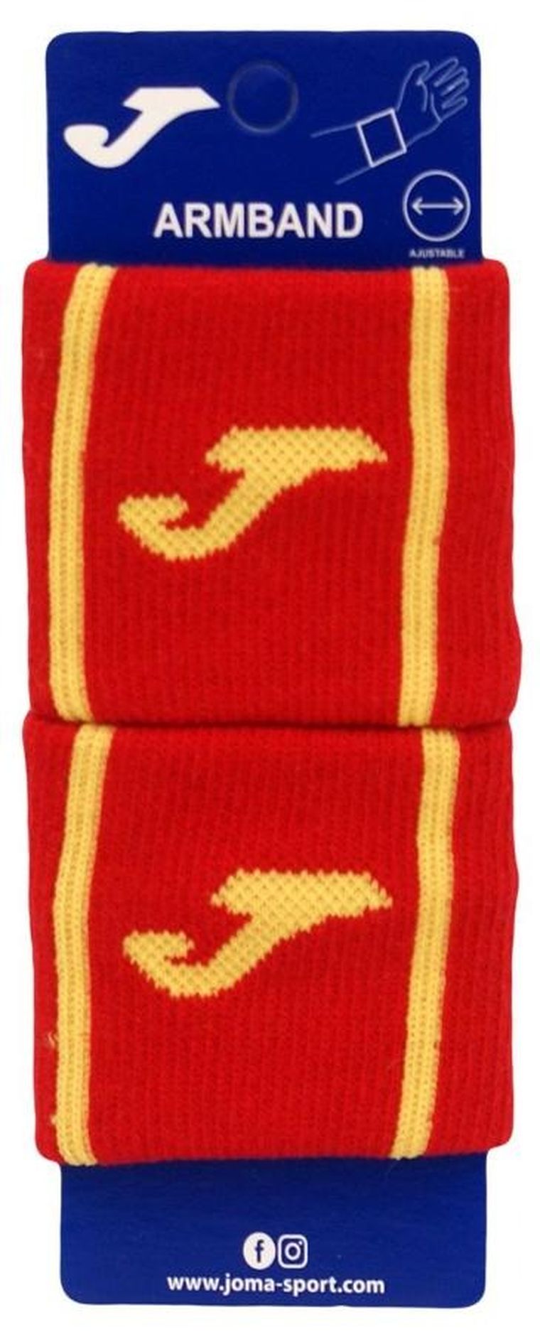 Joma, frotka, opaska na rękę, podwójna, czerwono-żółta, 400743000