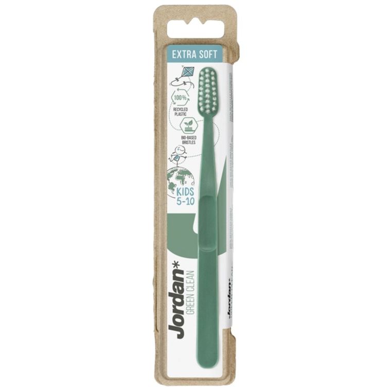 Jordan, Green Clean, szczoteczka do zębów dla dzieci 5-10 lat, Ultrasoft