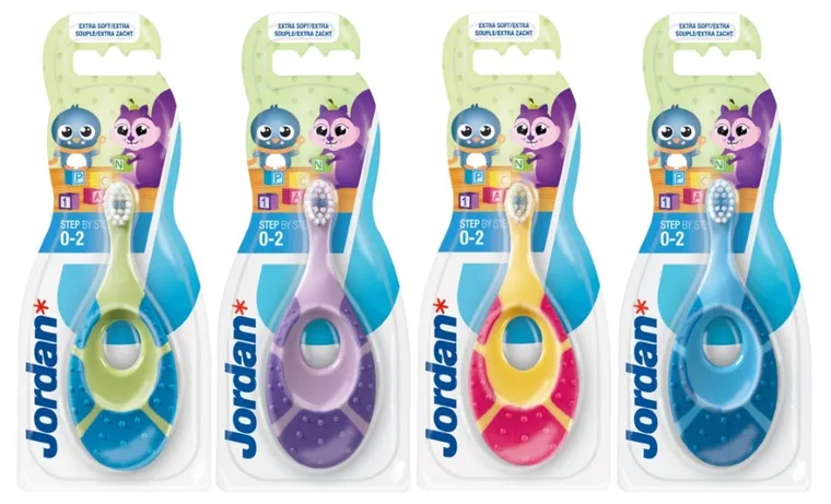 Jordan, Step by Step, szczoteczka do zębów dla dzieci 0-2 lata, miękka