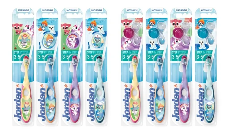 Jordan, Step by Step, szczoteczka do zębów dla dzieci 3-5 lat, miękka