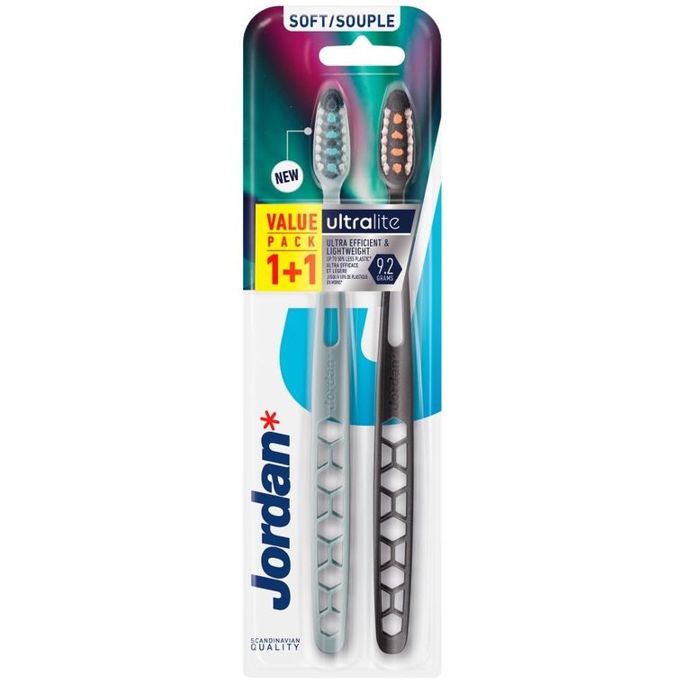 Jordan, Ultralite, szczoteczka do zębów Soft, 2 szt.