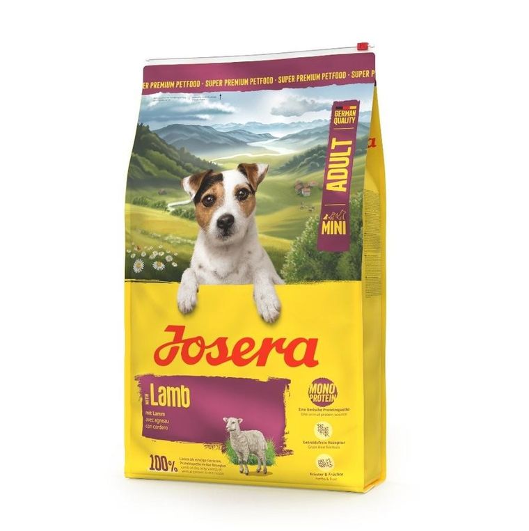 Josera, Mini Adult, jagnięcina, sucha karma dla psów, 900g