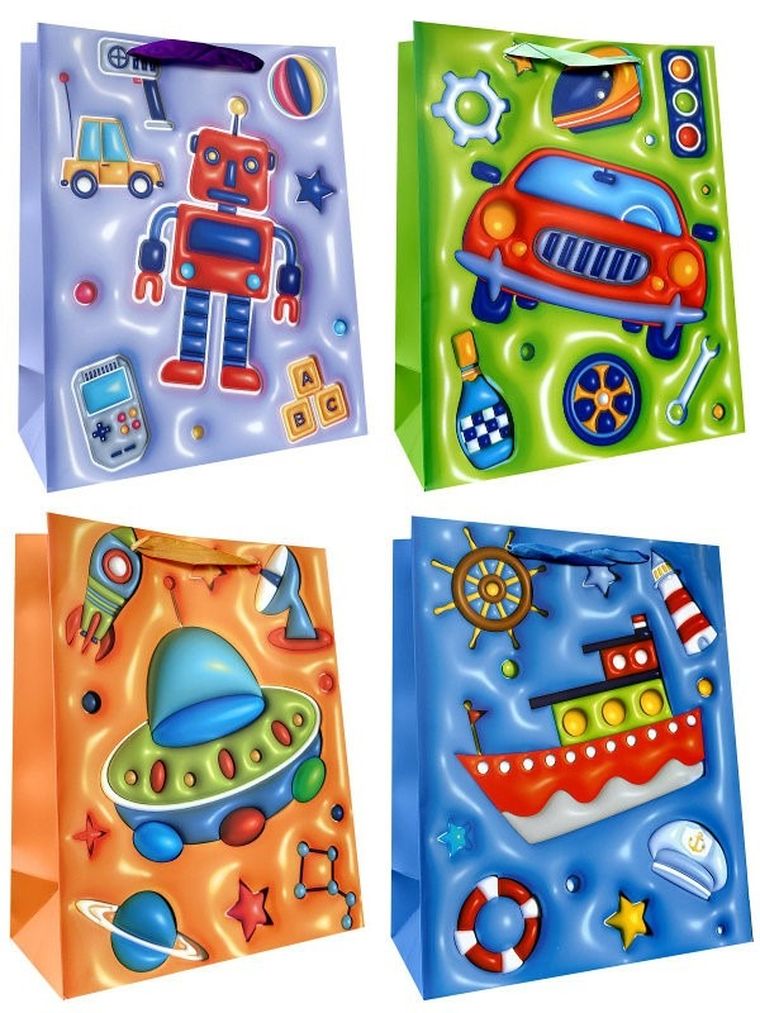 Ju-piter, torebka ozdobna prezentowa, 18-23-10 cm, 1 szt.