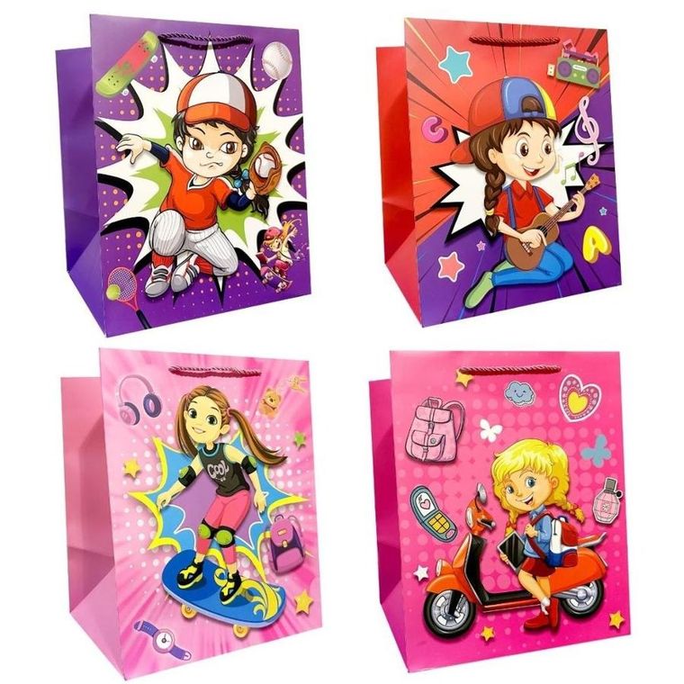 Ju-piter, torebka prezentowa, dziecięca, rozmiar L, szerokie dno, 1 szt.