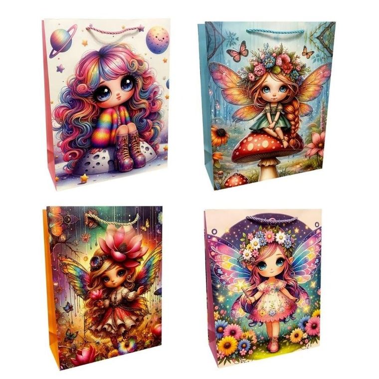 Ju-piter, torebka prezentowa, dziecięca, rozmiar L, Wróżki, 1 szt.